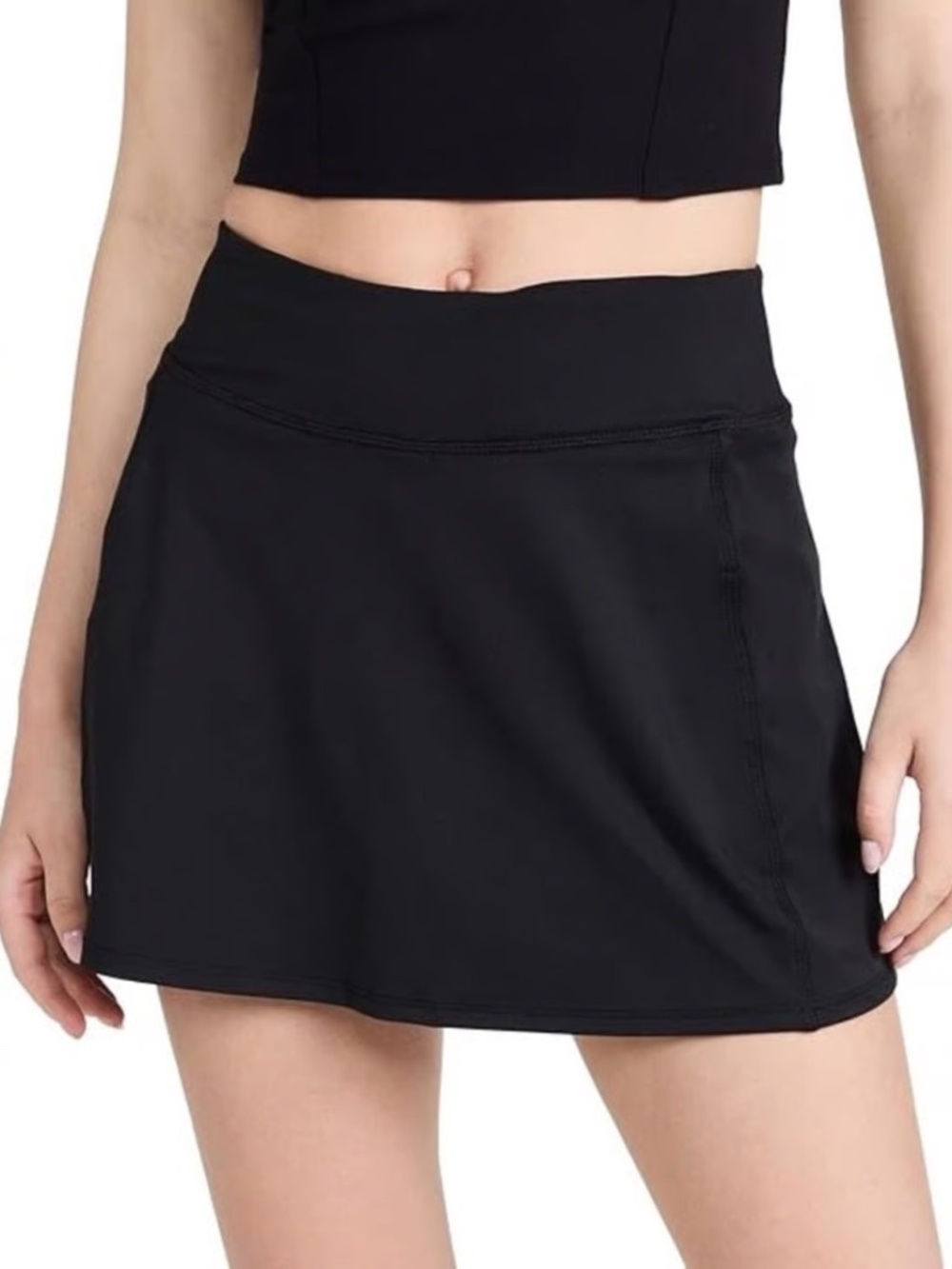 Madewell MWL Flex Fitness Black Athletic Active Skort